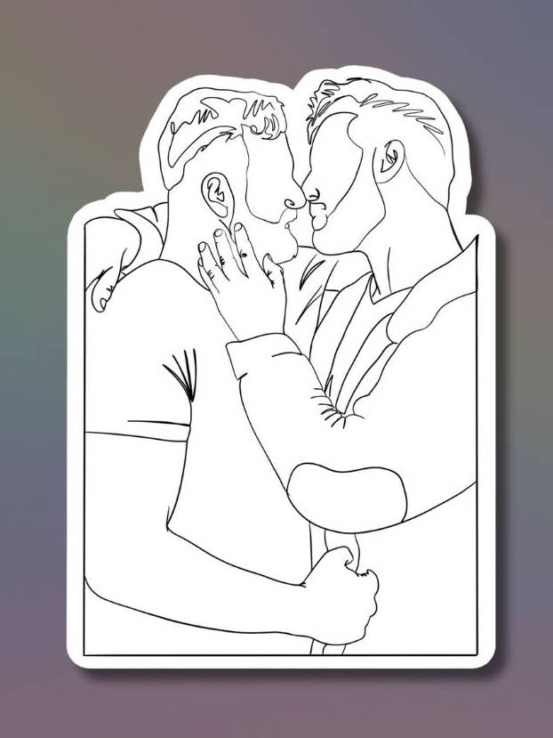 MM Reader Lijntekening Sticker voor wholesale door Messterpieces