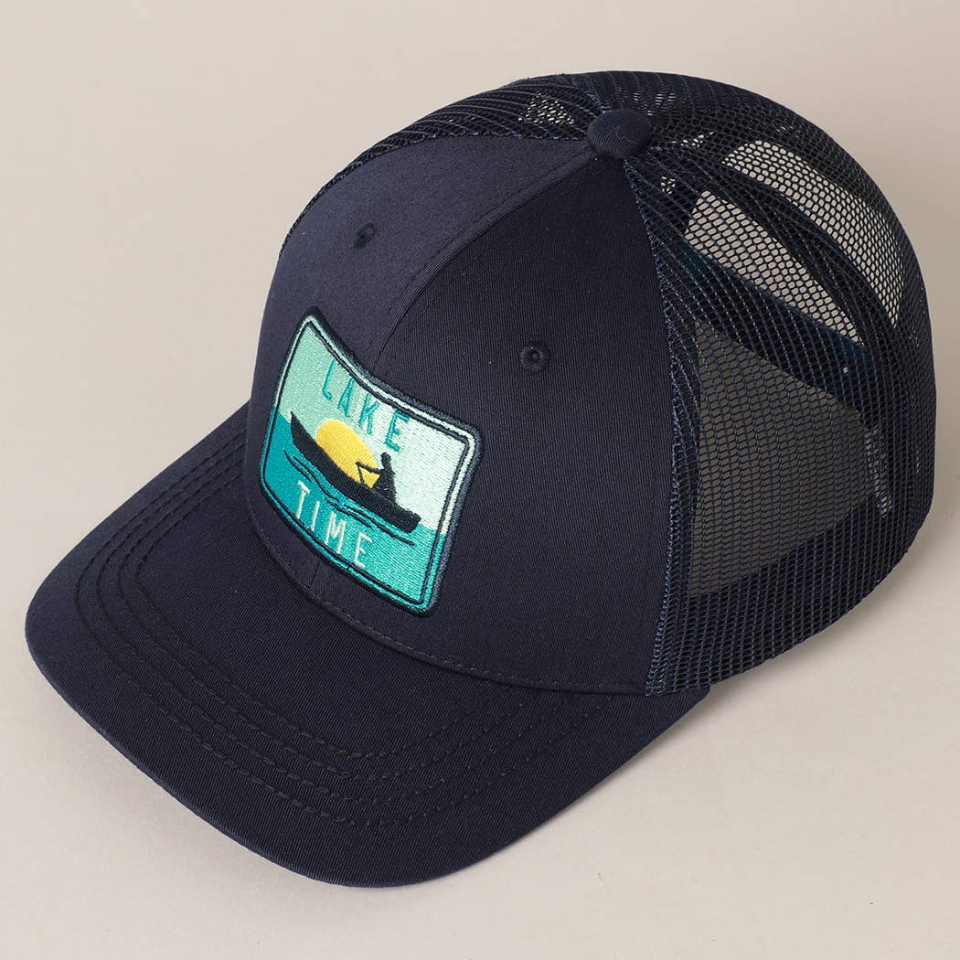 Fashion City - Wholesale Trucker pet - Heren - LAKETIME baseballpet met geborduurde patch voor heren met mesh-achterkant8