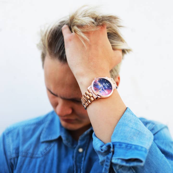 KLOCKJÄVEL OF SWEDEN (Steel Bracelet & Case in Rose Gold) - 40mm - LIMITED EDITION By Weikel Art for wholesale by KlockJävel of Sweden