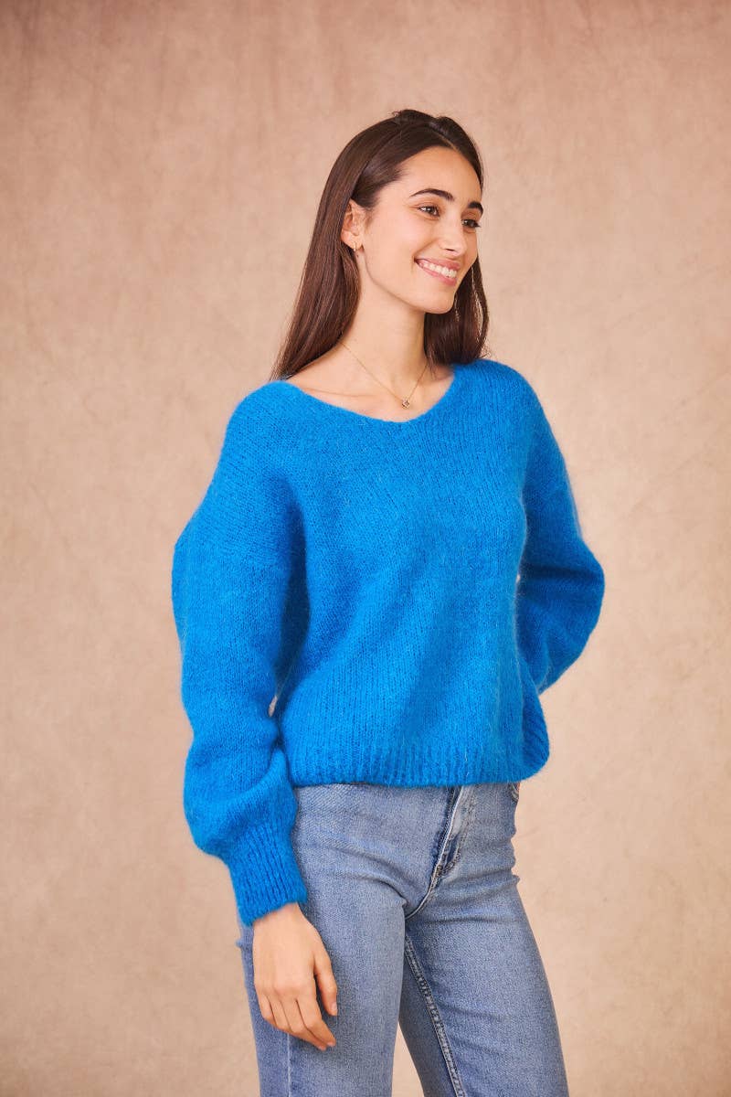 Calie Paris - Wholesale Knit Sweater - Women's - V-Neck Kid Mohair Sweater21