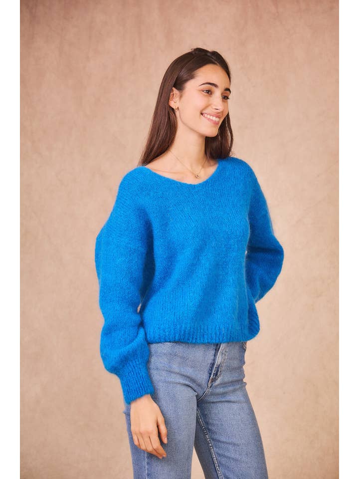 Calie Paris - Wholesale Knit Sweater - Women's - V-Neck Kid Mohair Sweater21
