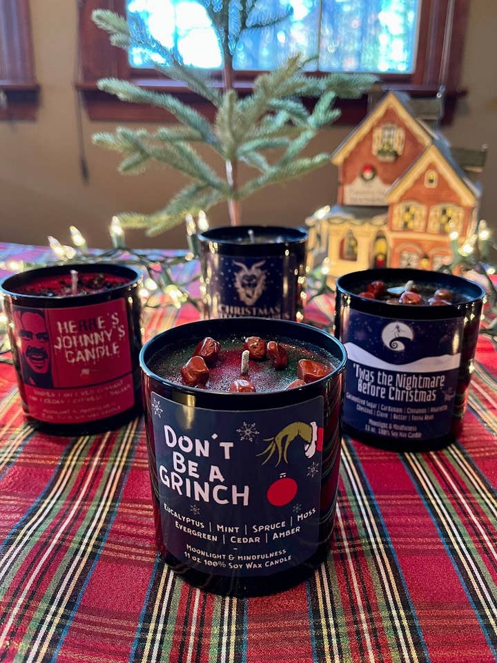 Spooky Holiday Scents, Grinch, Nightmare Christmas, Krampus for wholesale by Moonlight & Mindfulness