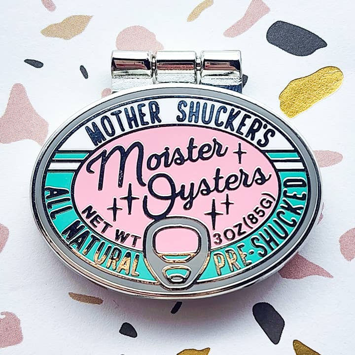 Toku Arts - Wholesale Lapel Pin/Button - Tinned Oysters Enamel Pin0
