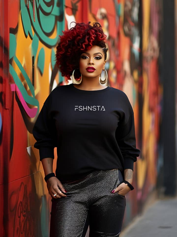 FSHNSTA LOGO - CREWNECK SWEATSHIRT for wholesale by Cherry Chic Designs