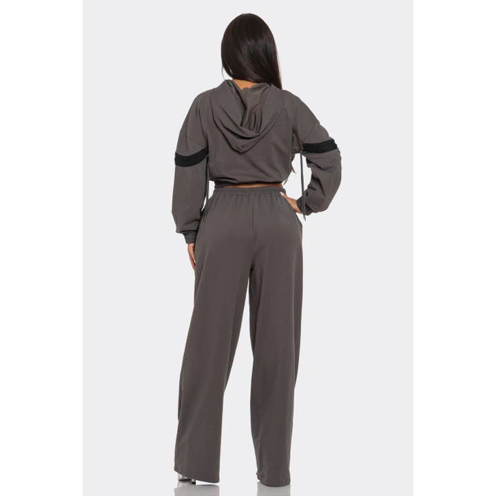 Esmeray Clothing - Wholesale Top & Pant Set (NOT Loungewear) - Women's - URBAN EDGE HOODED PANTS SET2