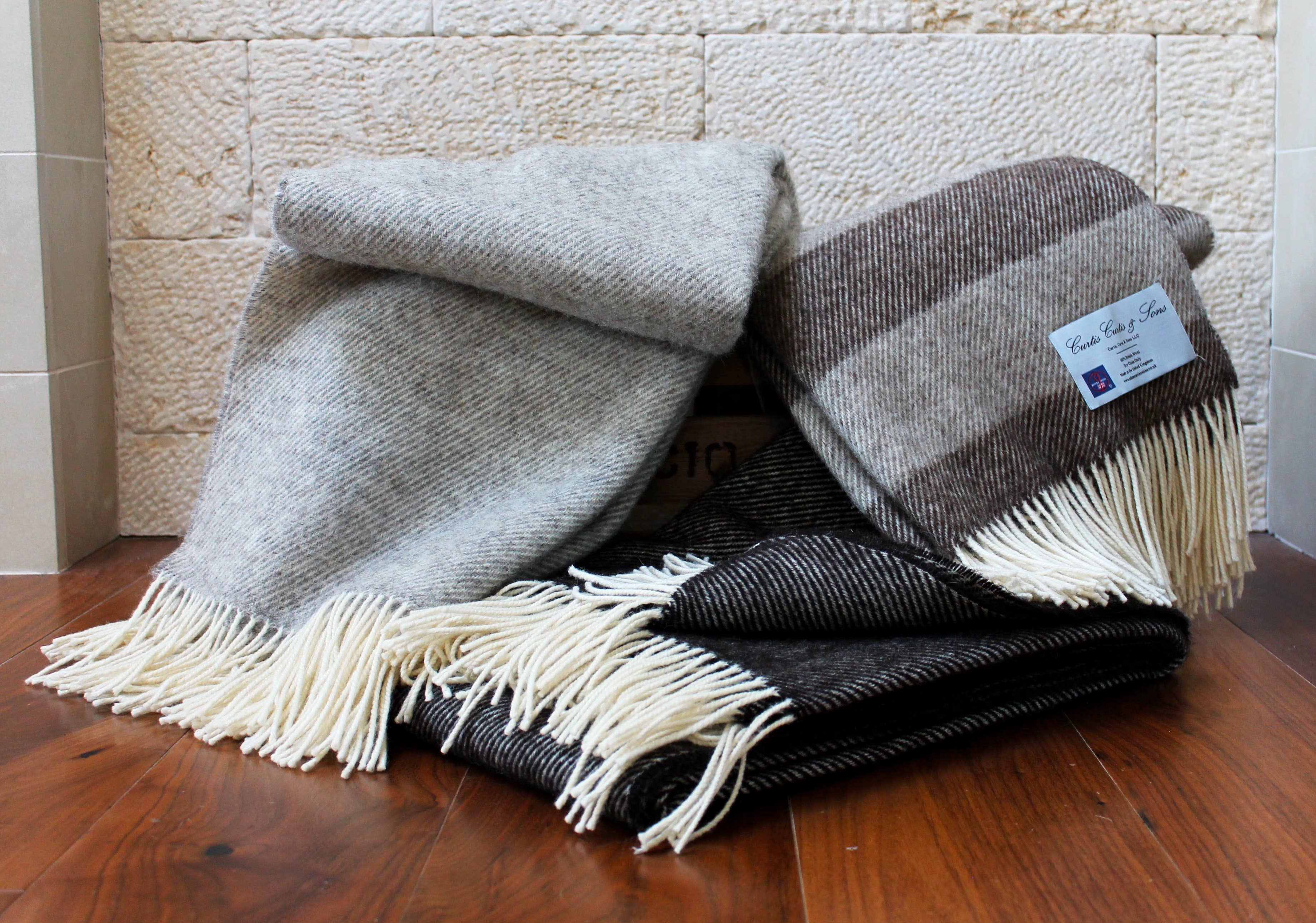 Adam Curtis Online - Wholesale Throw Blanket - Best of British Wool Throw in Black2