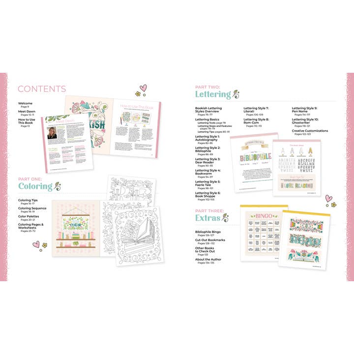 Better Day Books - Wholesale Coloring & Activity Book - Adult - The Bibliophile's Coloring and Lettering Book1