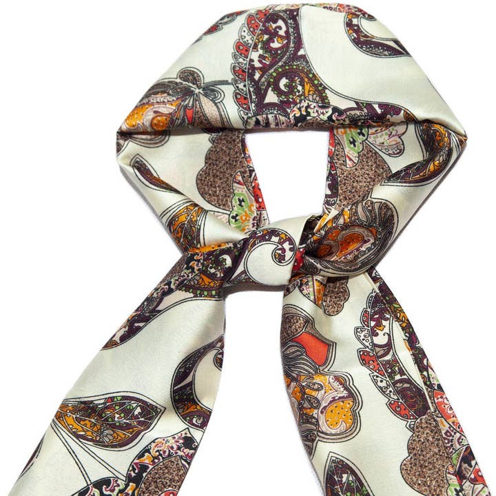 Mini 2 Printed Silk Scarf for wholesale by SAC & BAGS