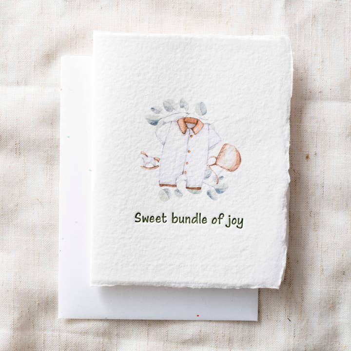 Stock final : Paquet de Joie Garçon | Carte de Vœux pour Baby Shower pour la vente par Paper Baristas