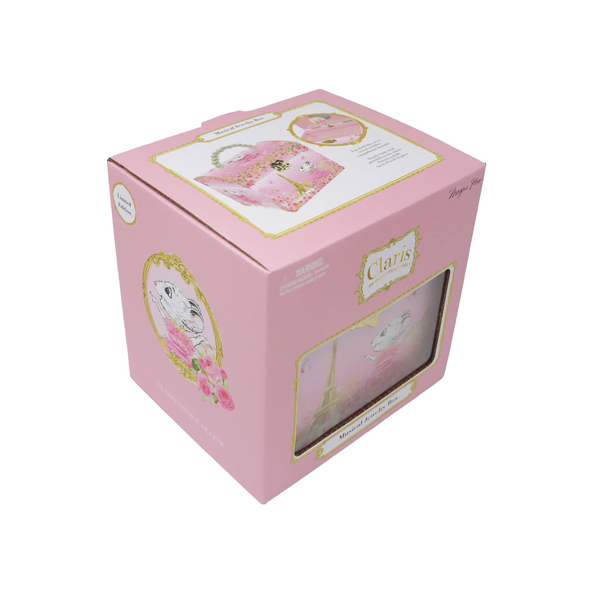 Pink Poppy USA - Wholesale Jewelry Box/Organizer - Kids - Claris The Chicest Mouse in Paris Pearl Musical Jewellery Box | Pack of 113