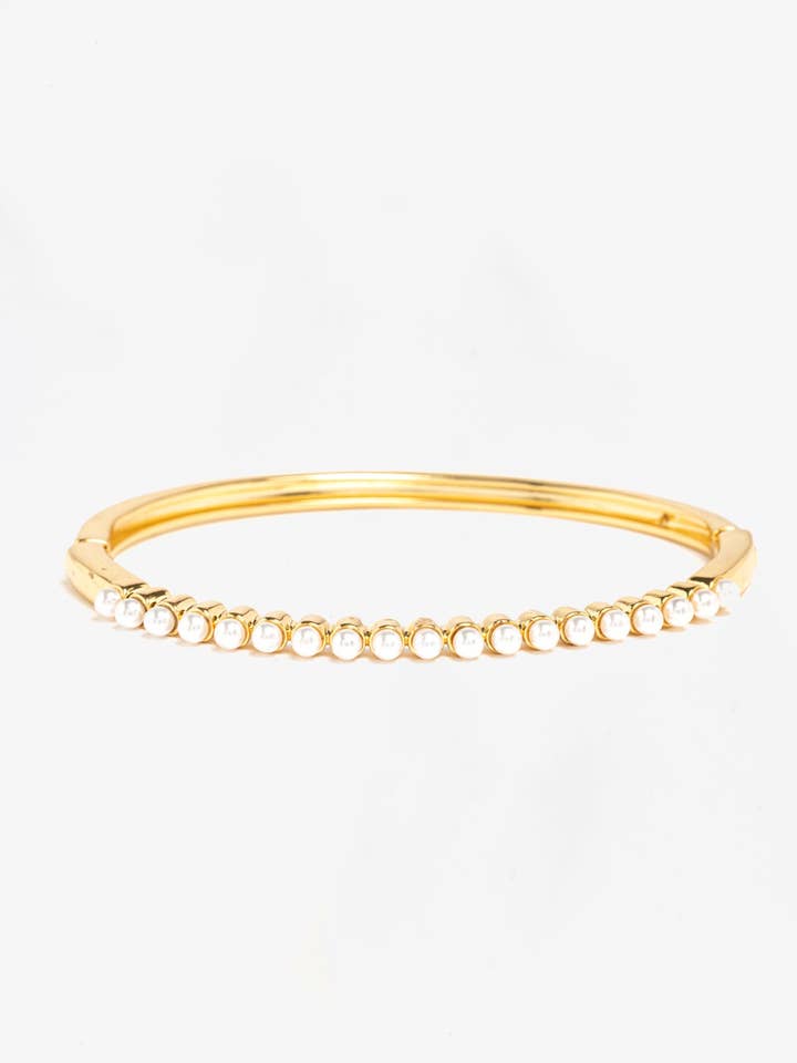 Shinju — bracelet jonc perle en or pour la vente par Uchi & Soto