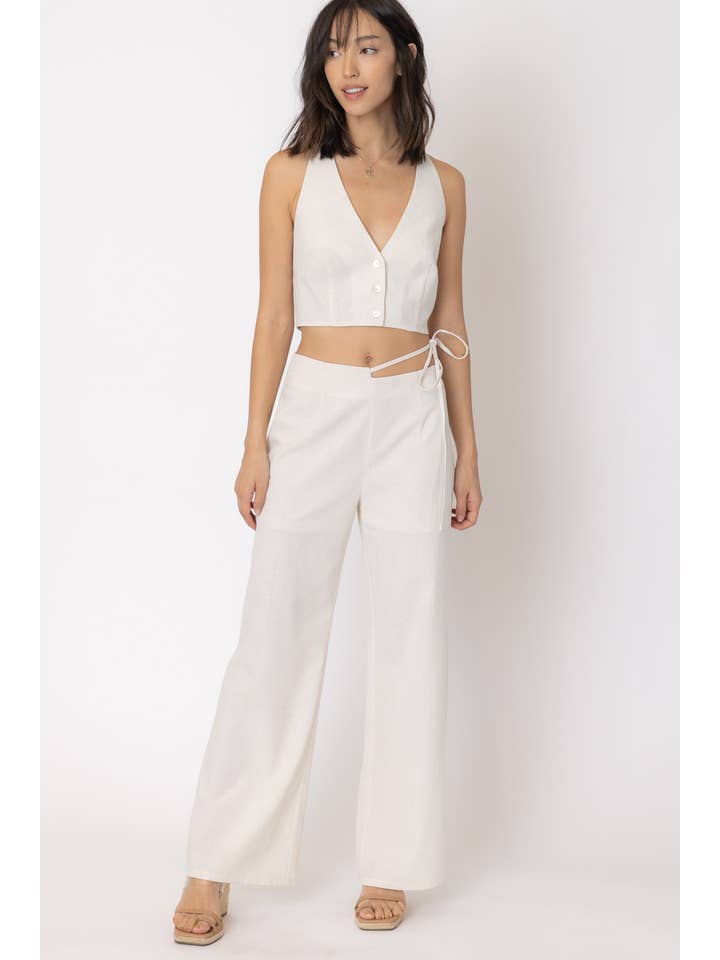 En Crème - Wholesale Top & Pant Set (NOT Loungewear) - Women's - Halter Neck Vest and Pants Set