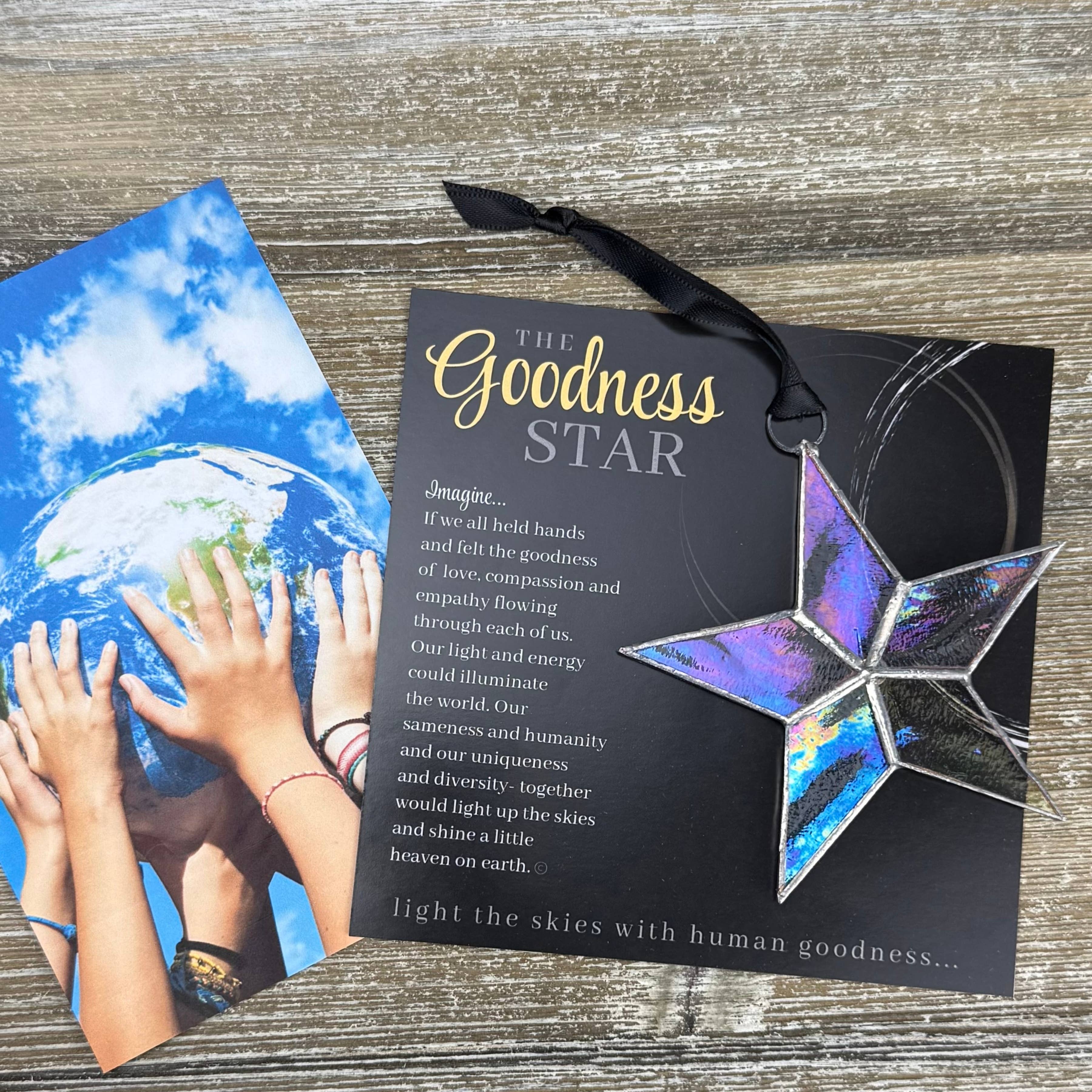 The Grandparent Gift Co. Inc. - Vente Objets de décoration - Goodness Star - Étoile en Vitrail & Sentiment d'Espoir 77151