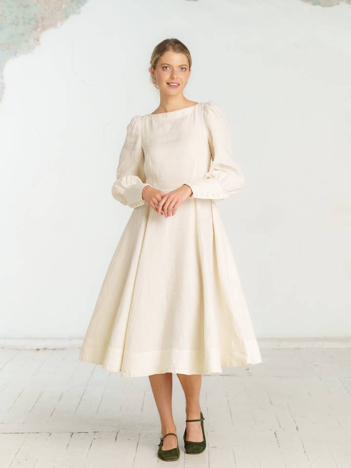 Red Poppy Hawthorn Dress, Long Sleeve for wholesale on Faire51