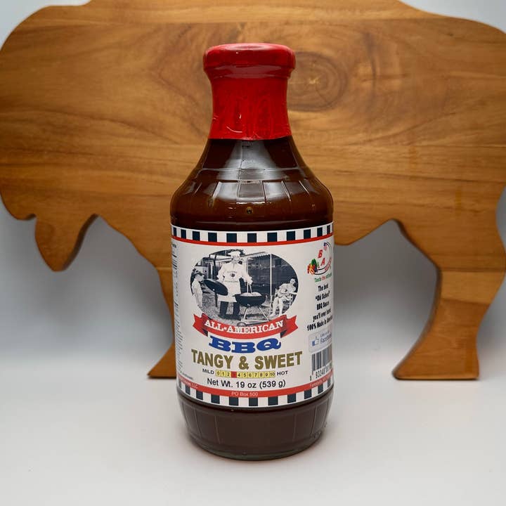 All American Tangy & Sweet BBQ Sauce 19oz for wholesale by Burning Asphalt Enterprises LLC