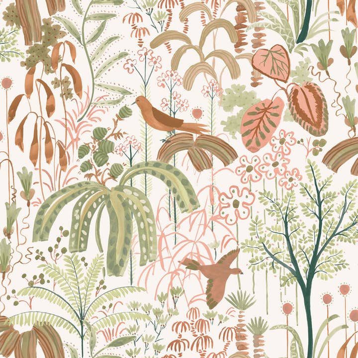 Willow Rainforest Peel and Stick Wallpaper, 28 sq. ft. for wholesale by Tempaper & Co ®