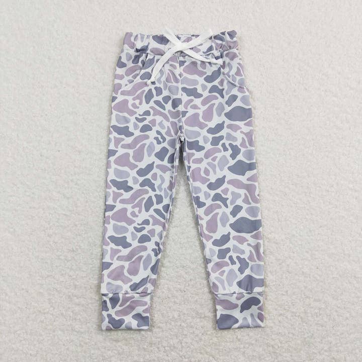 Baby Boys Grey Camo Pockets Bottoms Pants for wholesale by Aier Wholesale