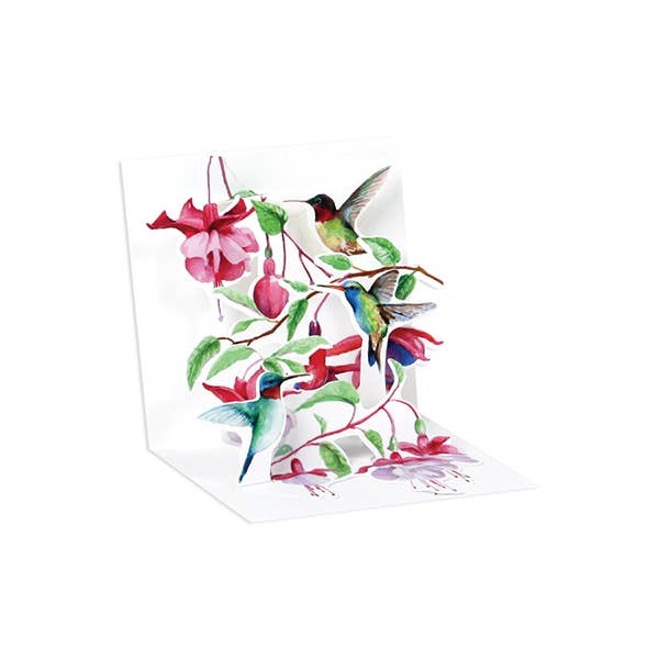 Up With Paper - Wholesale Everyday Greeting Card - Hummingbird Mini Pop-Up Card