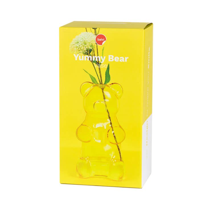 Balvi - Vente Vases - Vase,Yummy Bear,jaune,verre