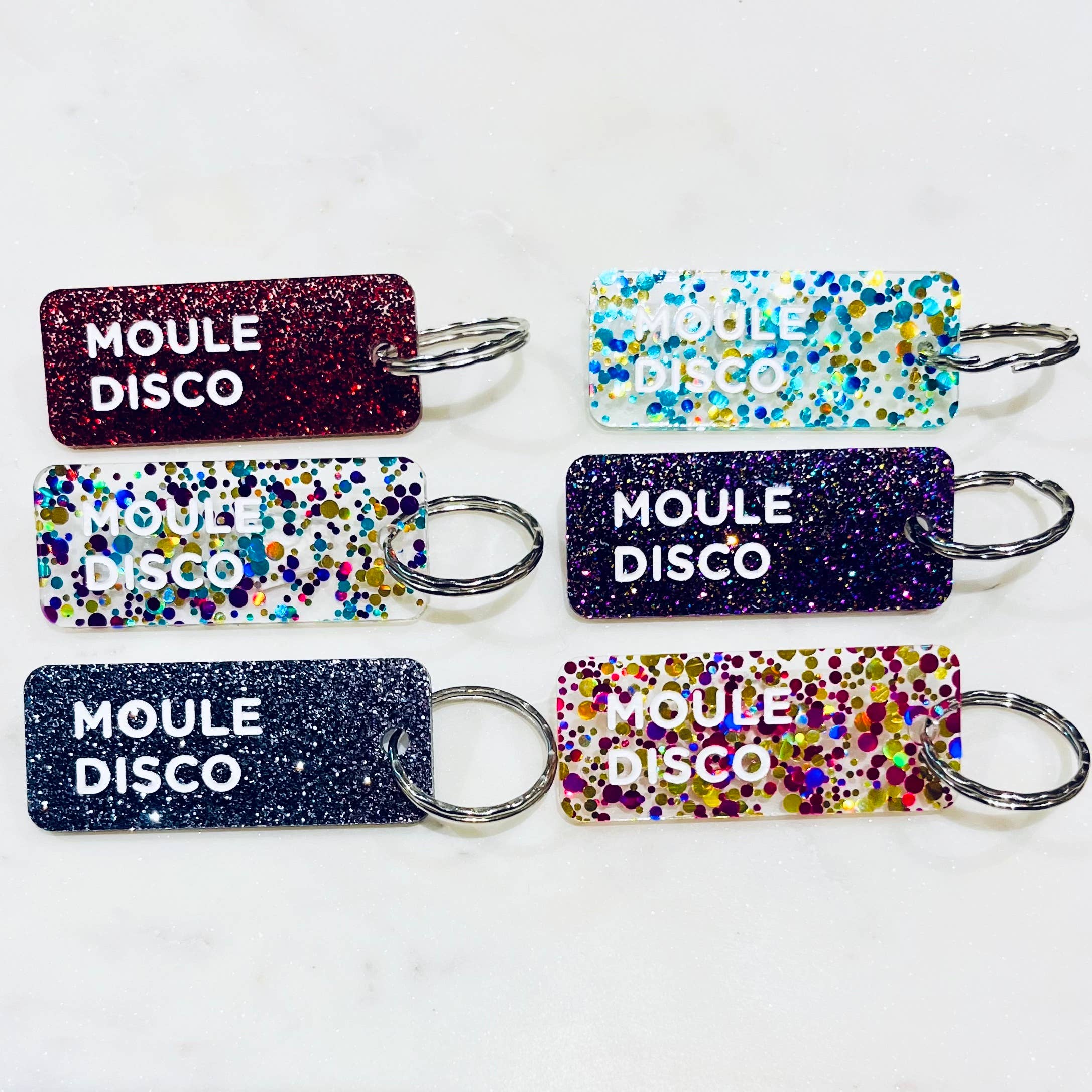 Plus de Love - Venta al por mayor Llavero - Unisex - LLAVERO DISCO DE MOLUSCO con lentejuelas Más amor3