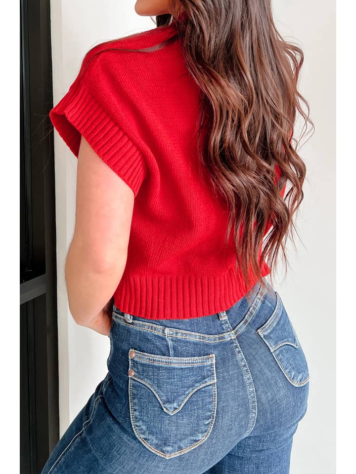 LA Society - Wholesale Knit Sweater - Women's - LAS Valentine Heart Graphic Cropped Sweater (S-XL)2