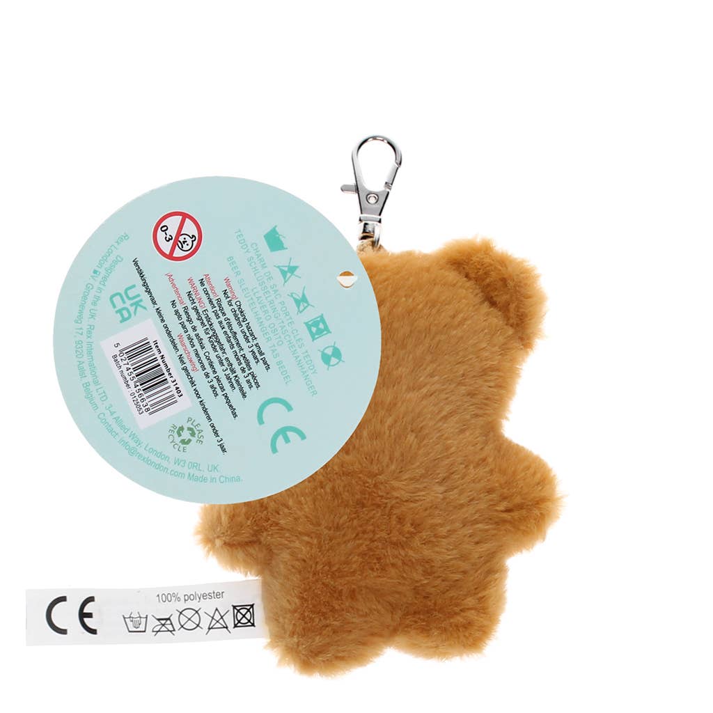 Rex B2B - UK – wholesale Keychain – Women's – Fluffy keyring bag charm - Teddy bear2