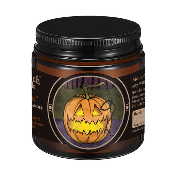 Vela de cera de soja con mecha de algodón - Samhain (85 g) para venta al por mayor de Sea Witch Botanicals