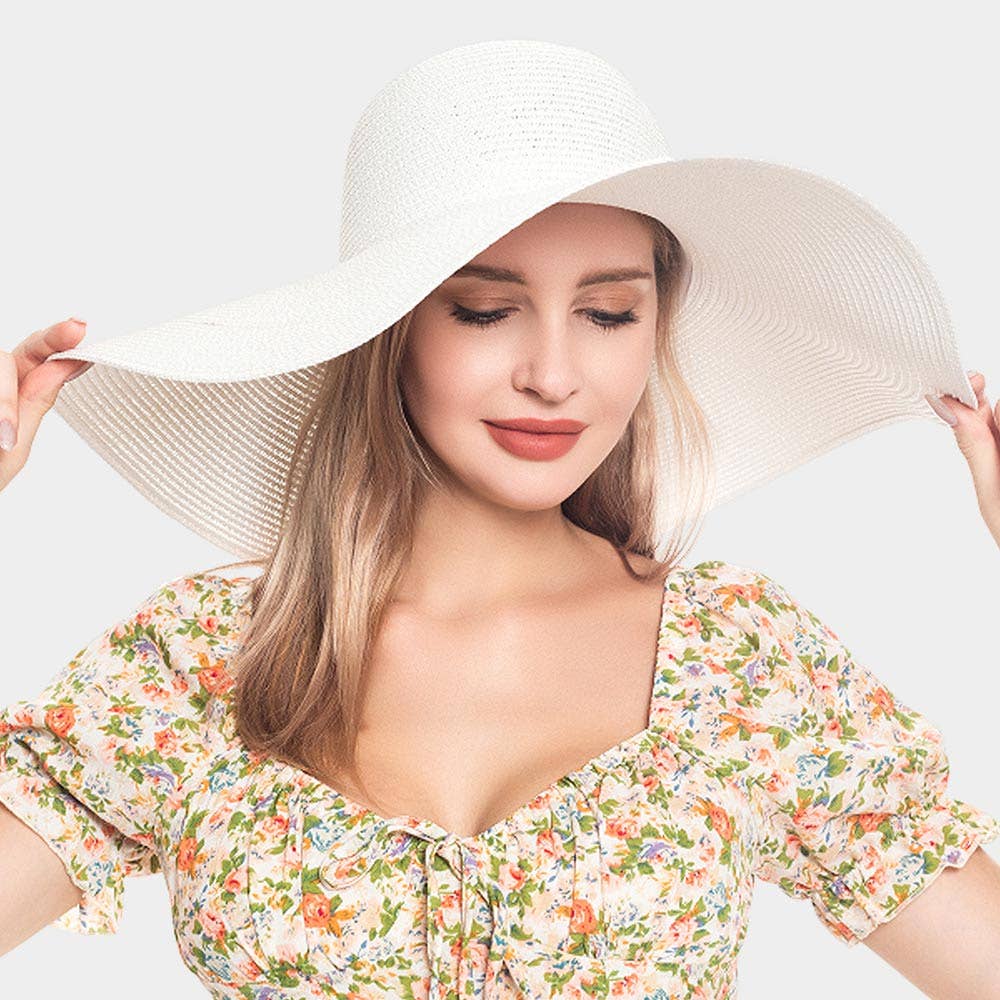 Sensibling Corp. - Wholesale Straw Hat - Women's - Solid Straw Sun Hat
21