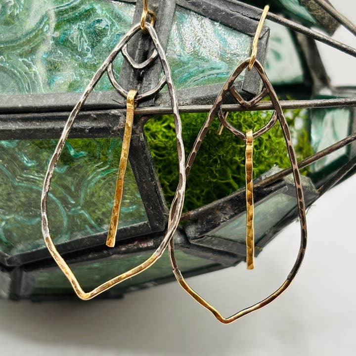 Rachel Renee Jewelry - Wholesale Dangle Earrings - SERAFINA Boho Goddess Mixed Metal Earrings