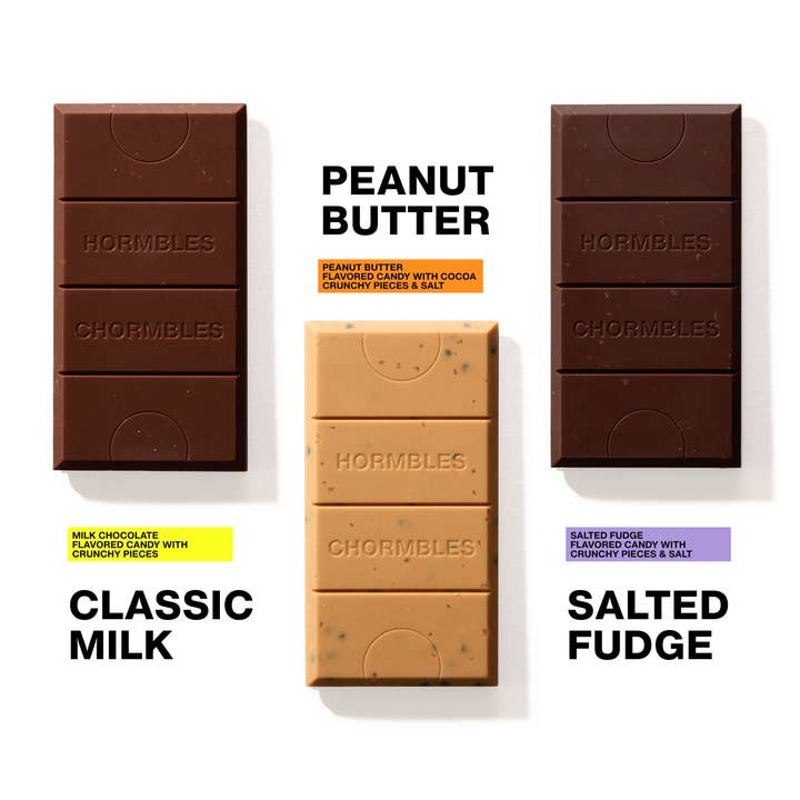 Hormbles Chormbles - Wholesale Chocolate Bar - Salted Fudge Chocolate Protein Candy Bar (12 per carton)9