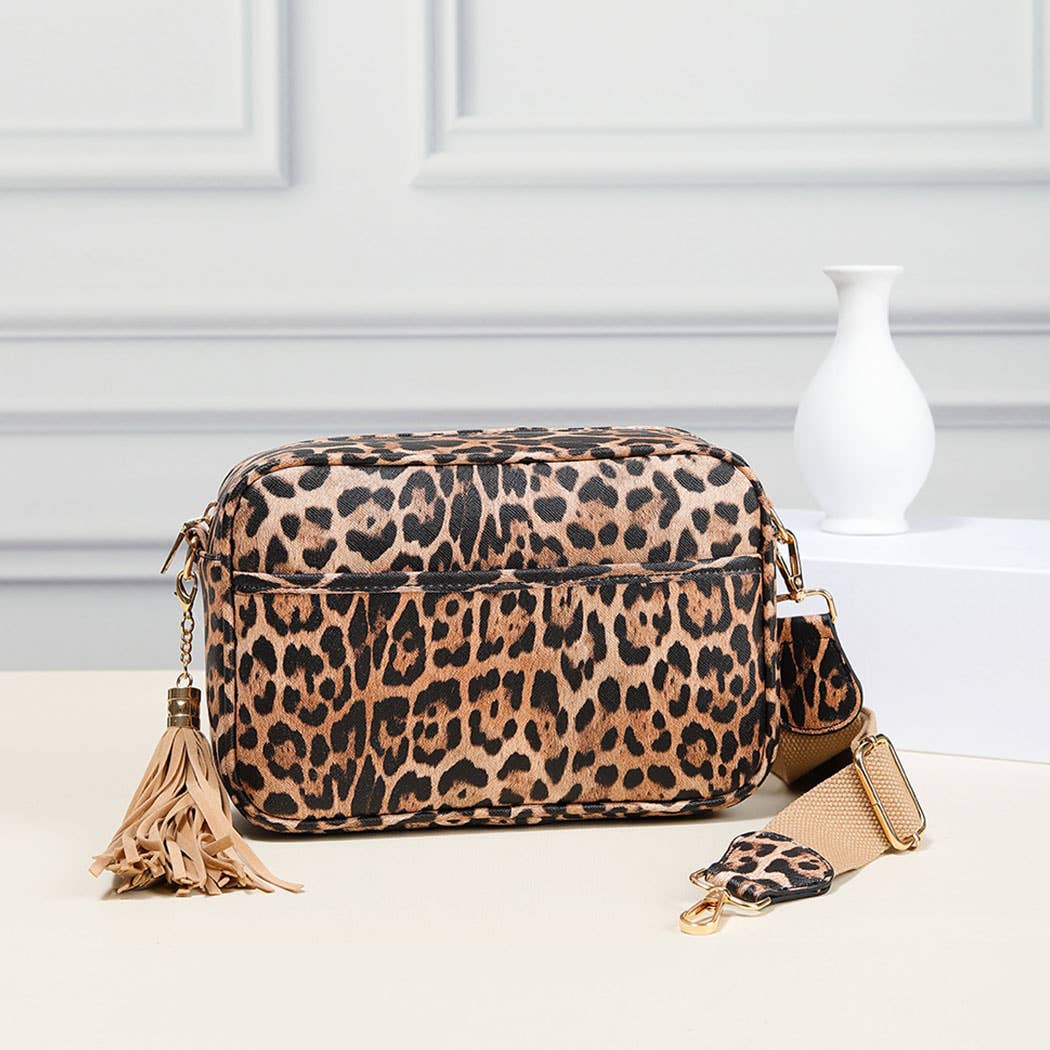 Fashion City - Wholesale Crossbody Bag - Women's - Dark PU Rectangular Crossbody with Tassel19