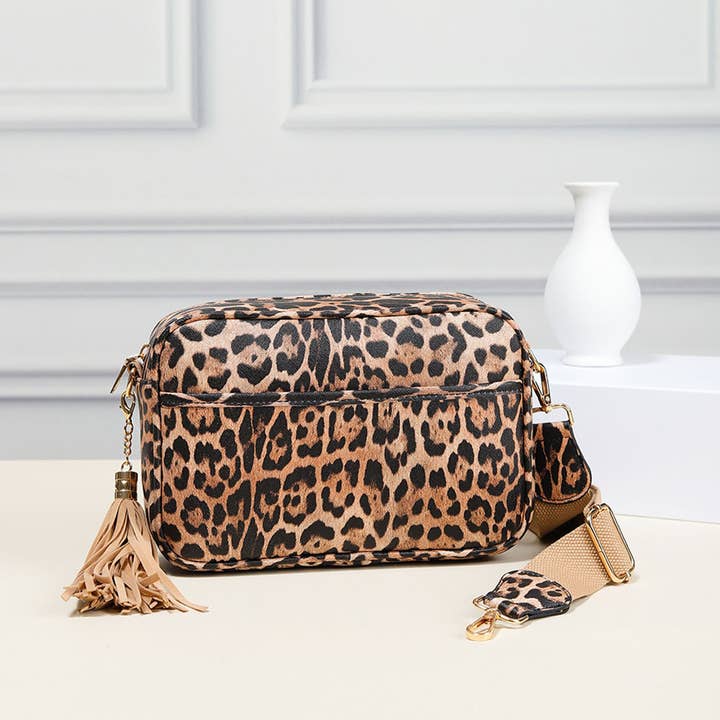 Fashion City - Wholesale Crossbody Bag - Women's - Dark PU Rectangular Crossbody with Tassel19