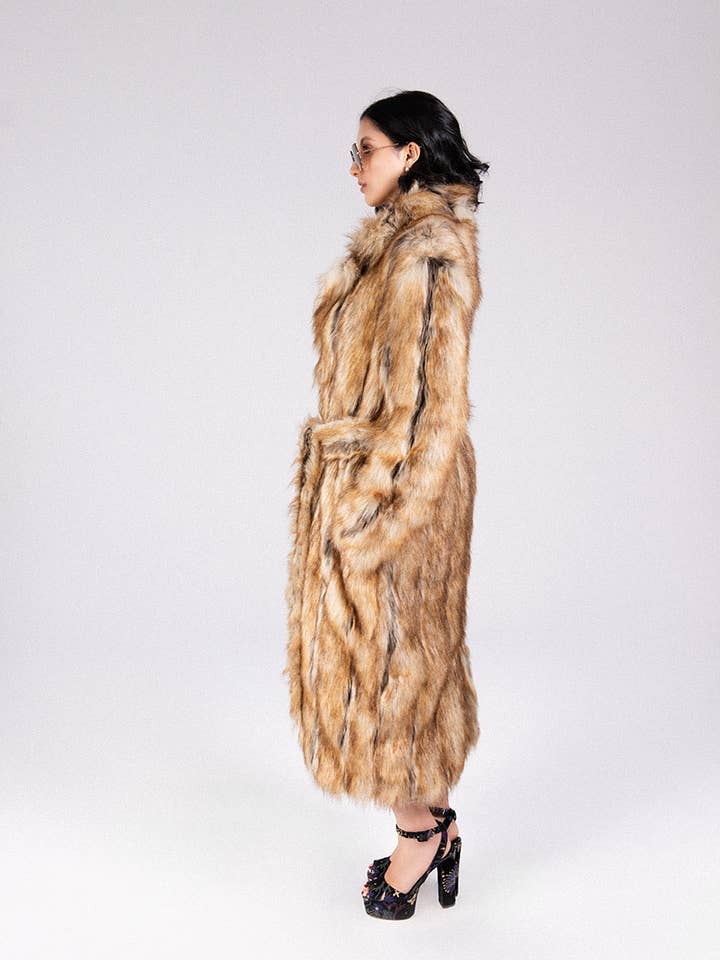 Casaco Comprido de Pêlo Sintético Blair por atacado de Jessie Da Silva