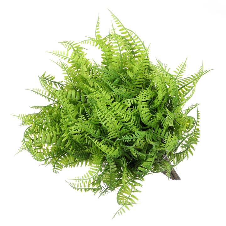 Grand Verde - Wholesale Artificial Plant - Boston Ferns 16” Artificial Plants Plastic Greenery, 10pcs2