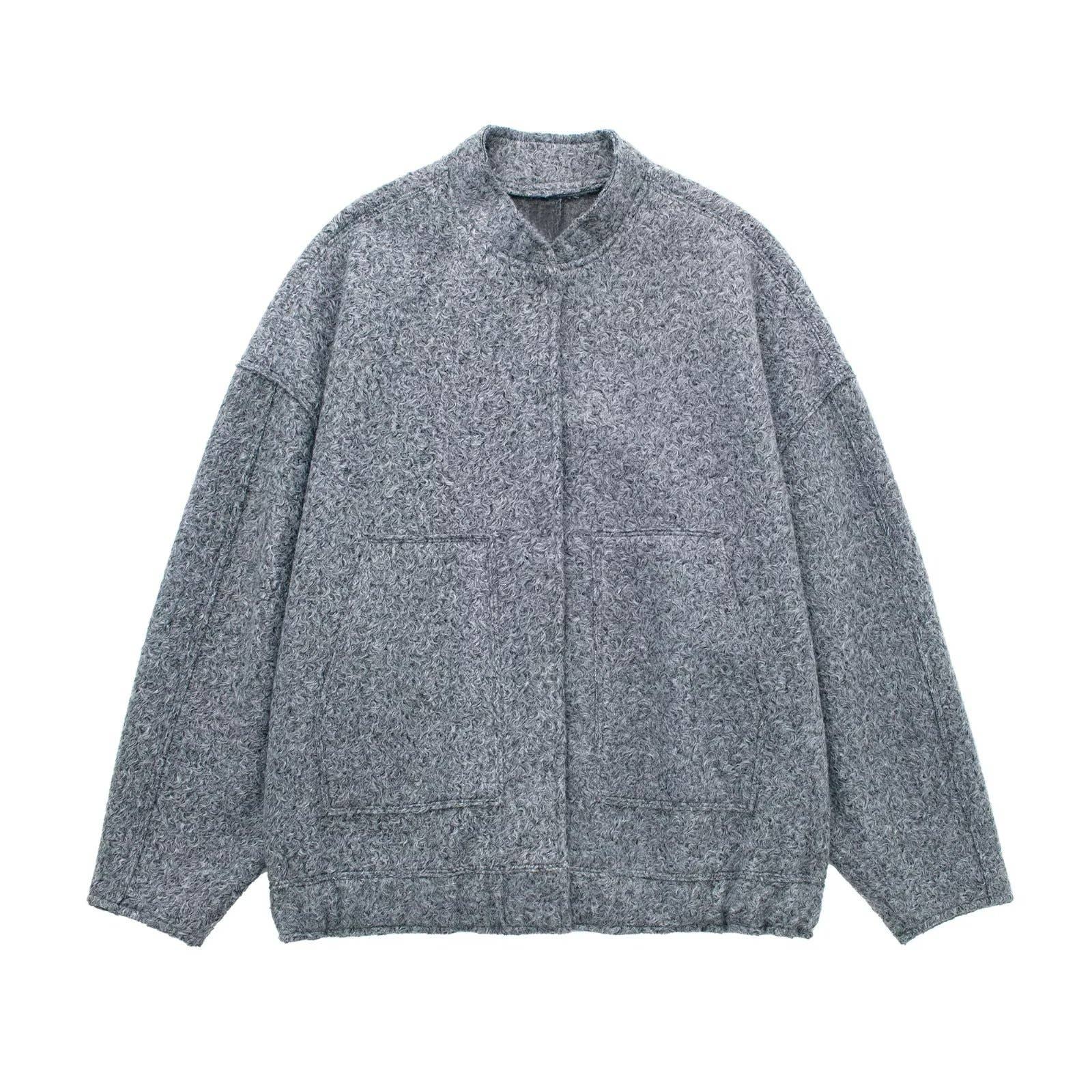 HIDDENBRAND - Wholesale Bomber Jacket - Women's - oversized boxy bomber jacket4