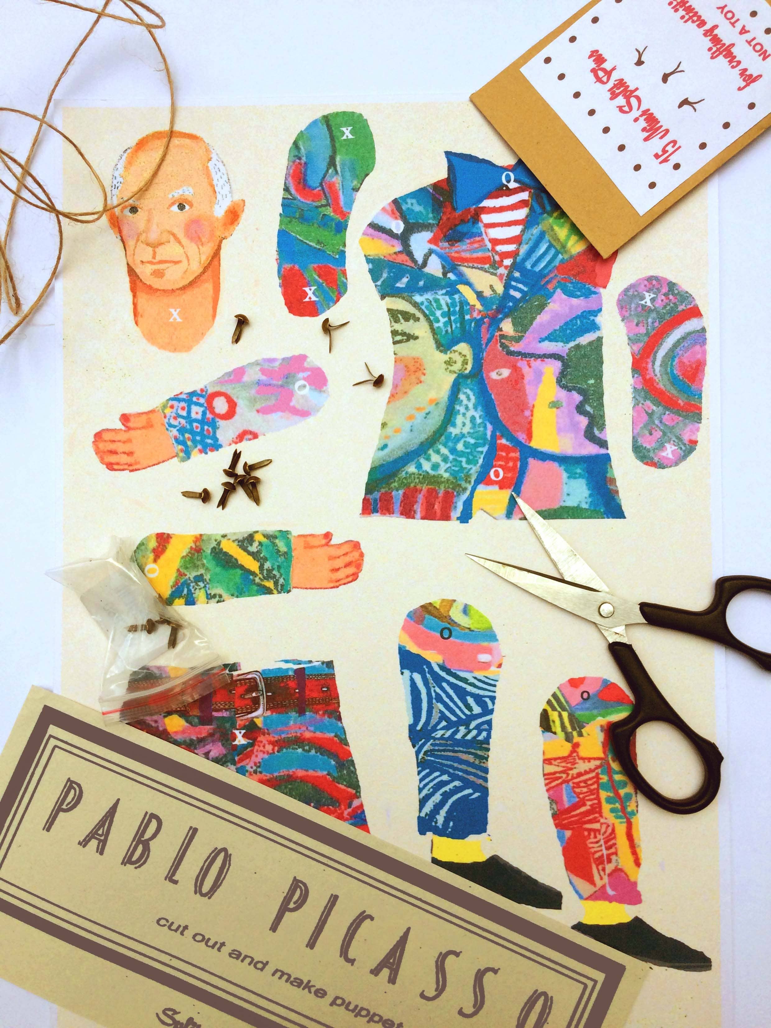 wini-tapp – wholesale DIY craft kit – Child – Picasso Cut and Make Paper Puppet2