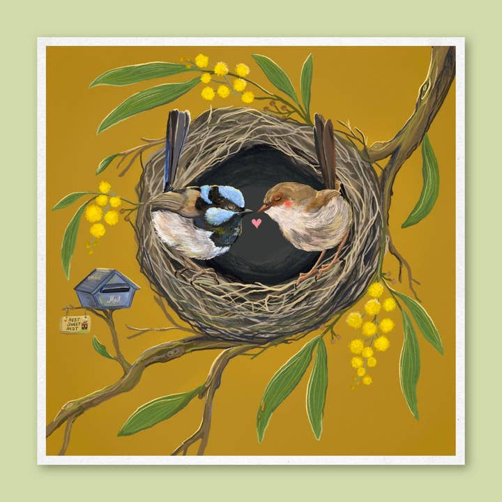 Art Print - Nest Sweet Nest for wholesale by Anna Seed Art