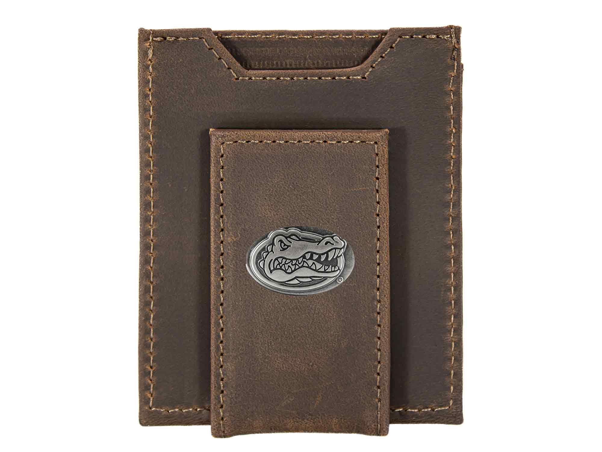 Zep-Pro - Wholesale Wallet - Men's - Florida Gators Men's Magnetic Front Pocket Leather Wallet.