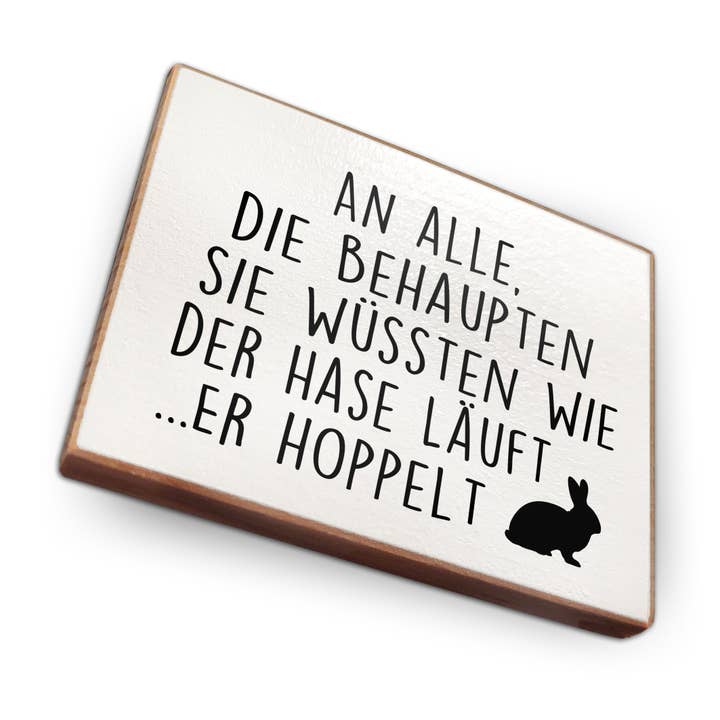 Íman de frigorífico em madeira de faia - Para todos os que afirmam por atacado de wammi