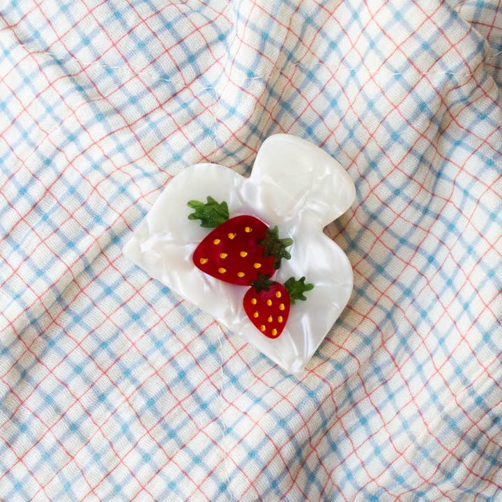 Eco Strawberry Farm Handmade Hair Claw Clip for wholesale on Faire5