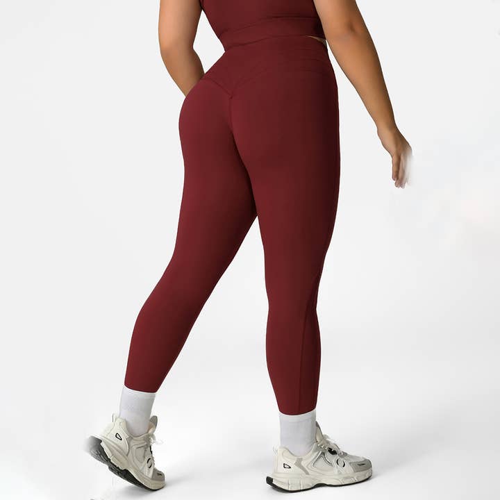 Sodalemon - Wholesale Athletic/Lounge Leggings - Women's - Women's Plus Size Tight-Fitting Bubble Butt Yoga Leggings8
