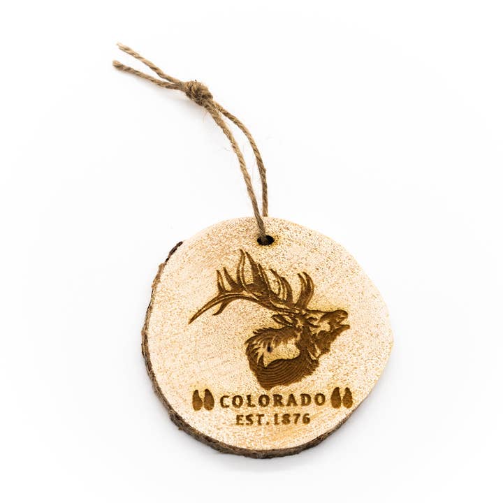 Adorno de madera de alce para venta al por mayor de Snow Business USA