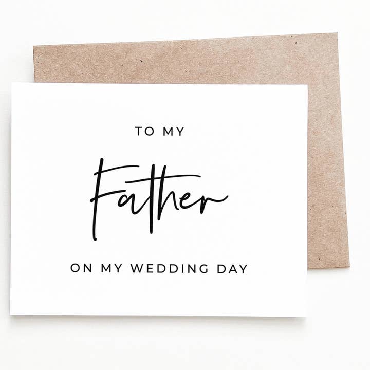 To Father Wedding Card for wholesale by Nine Two Design