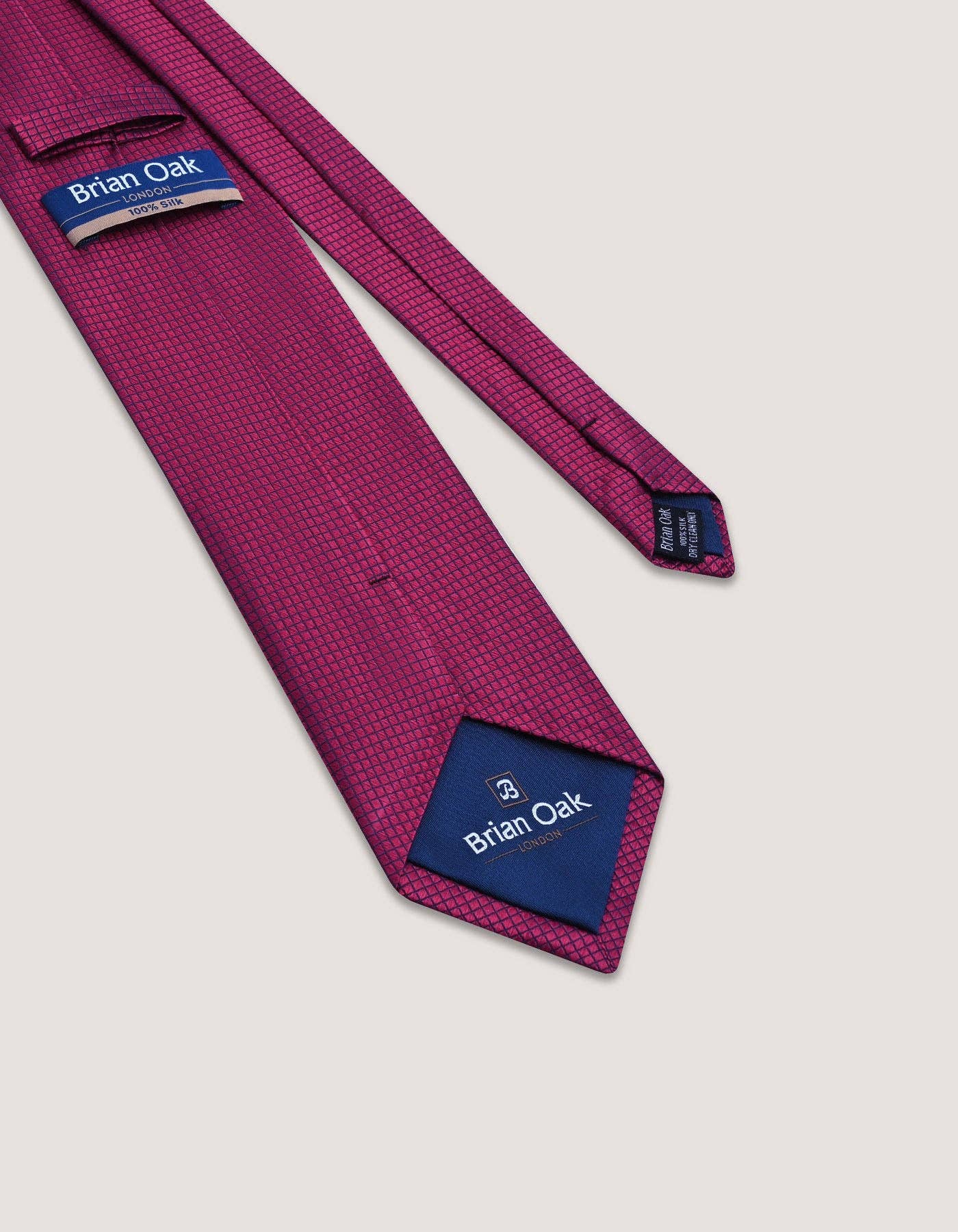 Shiny Red Checkered Silk Tie for wholesale on Faire2