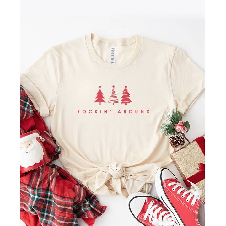 ROCKIN AROUND WASHED GRAPHIC TEE for wholesale by HRTandLUV