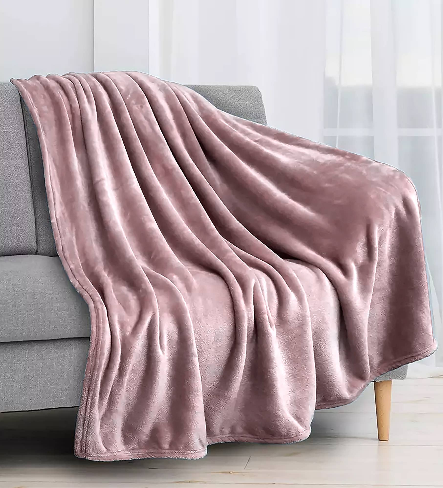 home mart goods – Großhandel Überwurfdecke – 50"x60" Rosarosa Weiche Warme Gemütliche Bettdecke0