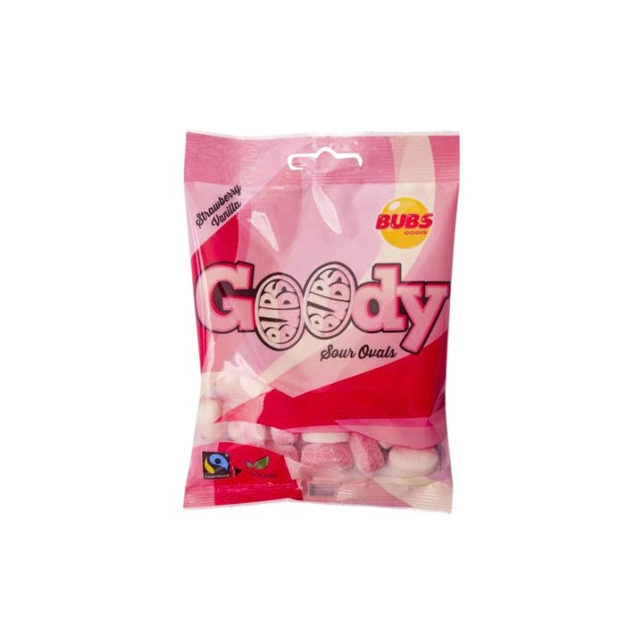 Bubs Fraise & Vanille Goodie – 90g Bonbons Végans Suédois pour la vente par Nordicbangers - Swedish Candy Supply