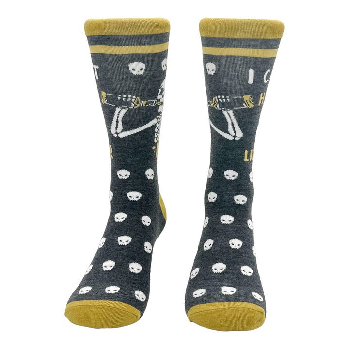 Men's I Cant Hold My Liquor Socks Funny Drinking Skeleton for wholesale on Faire