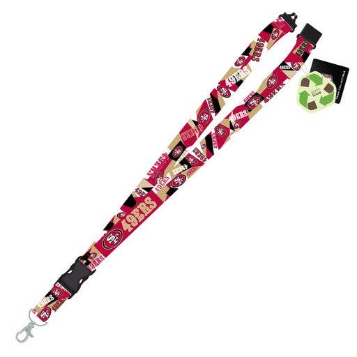 NFL San Francisco 49ers Sustainable Shattered Lanyard for wholesale by Mojo Licensing