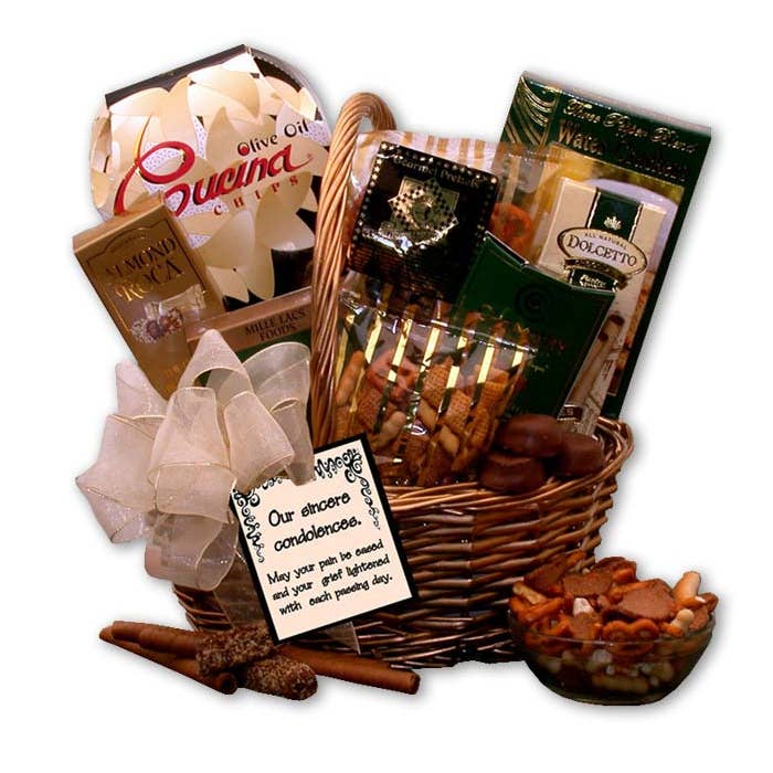 With Our Sincere Condolences Gift Basket for wholesale by Gift Basket Drop Shipping